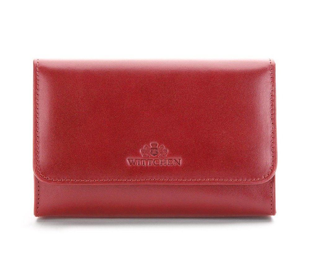WITTCHEN Kosmetiktasche aus Narbenleder | Kollektion: Italy | aus hochwertigen Materialien | elegant und klassisch | Rot | 11x16 cm
