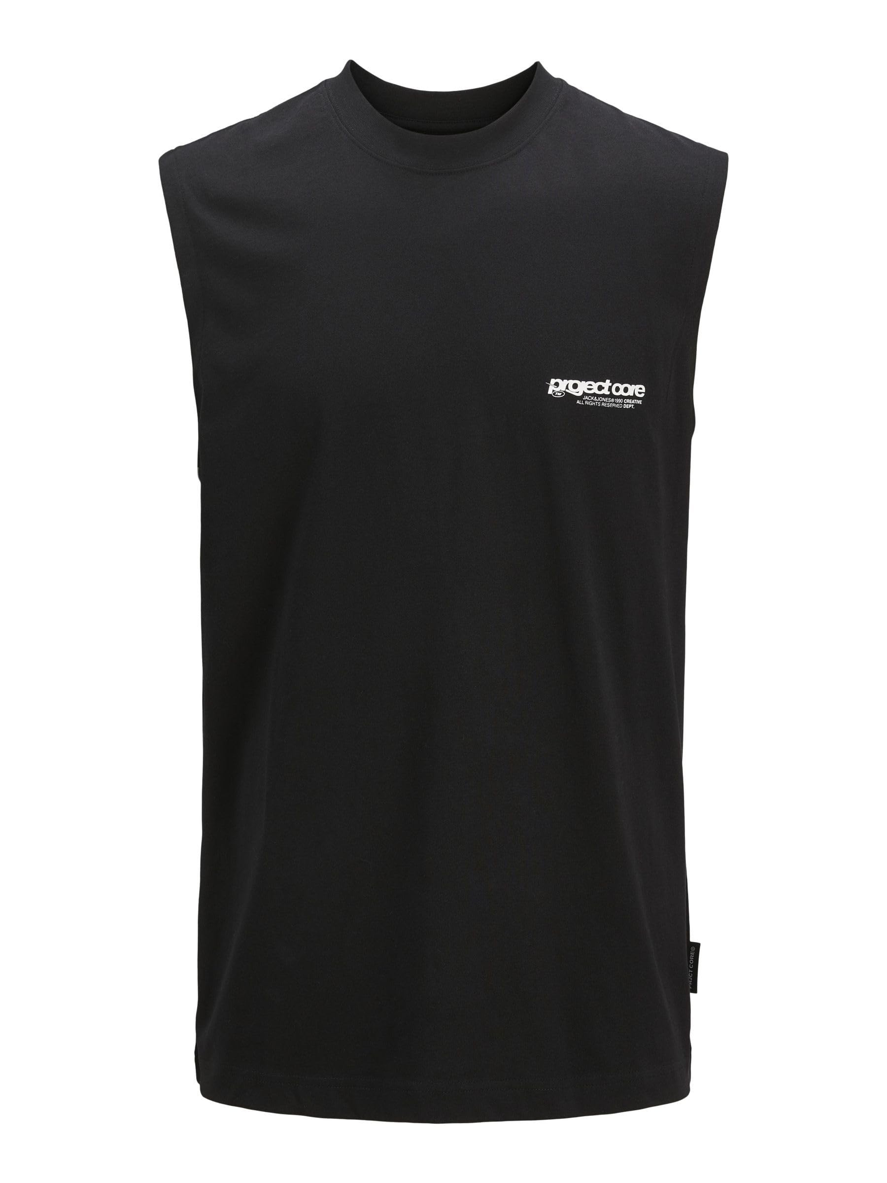 JACK & JONES Jcounion Print Tank Top Sn, Black, S