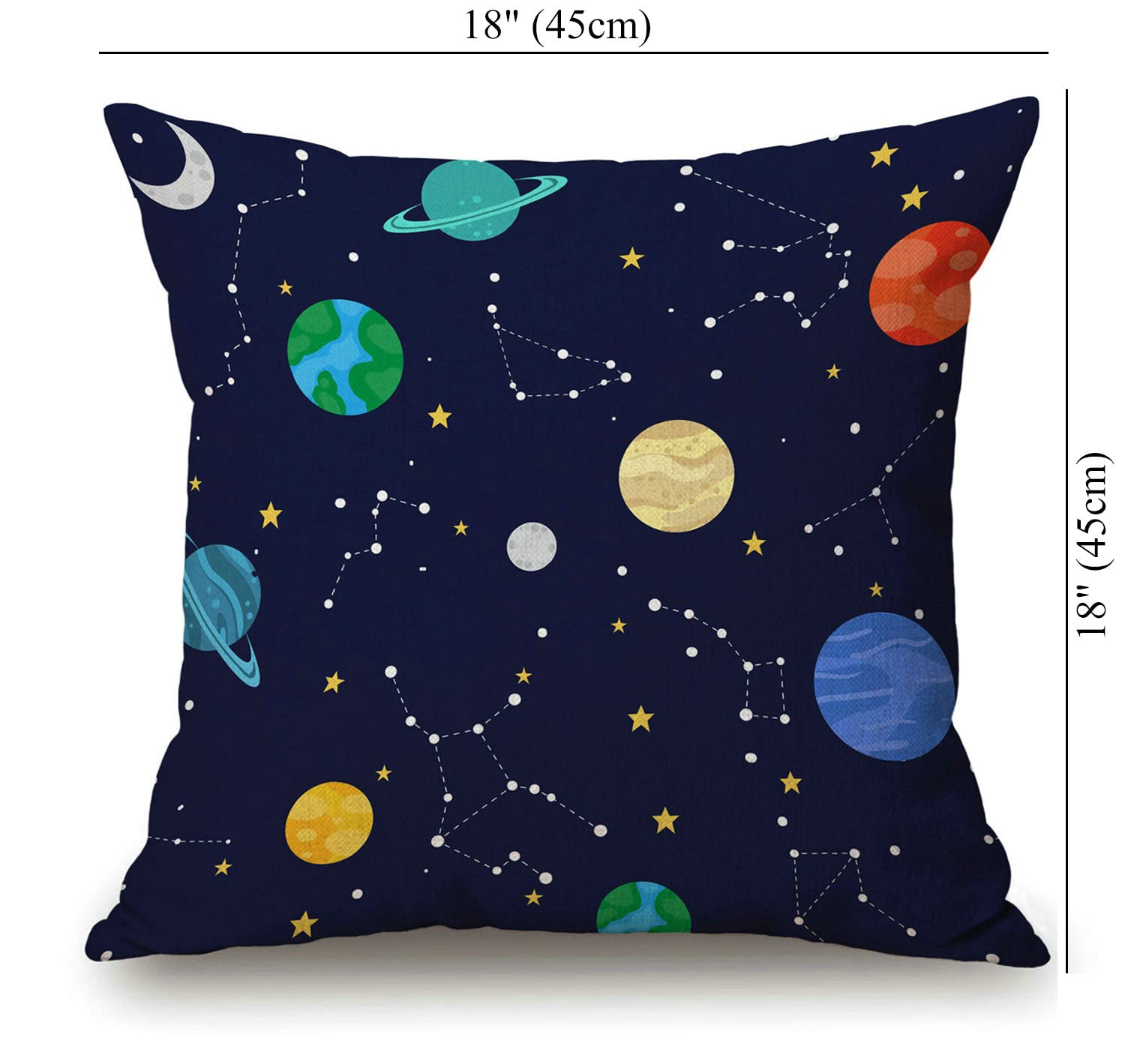 Amazon.co.jp: スロークッションカバー 18x18インチ 宇宙 カラフルな