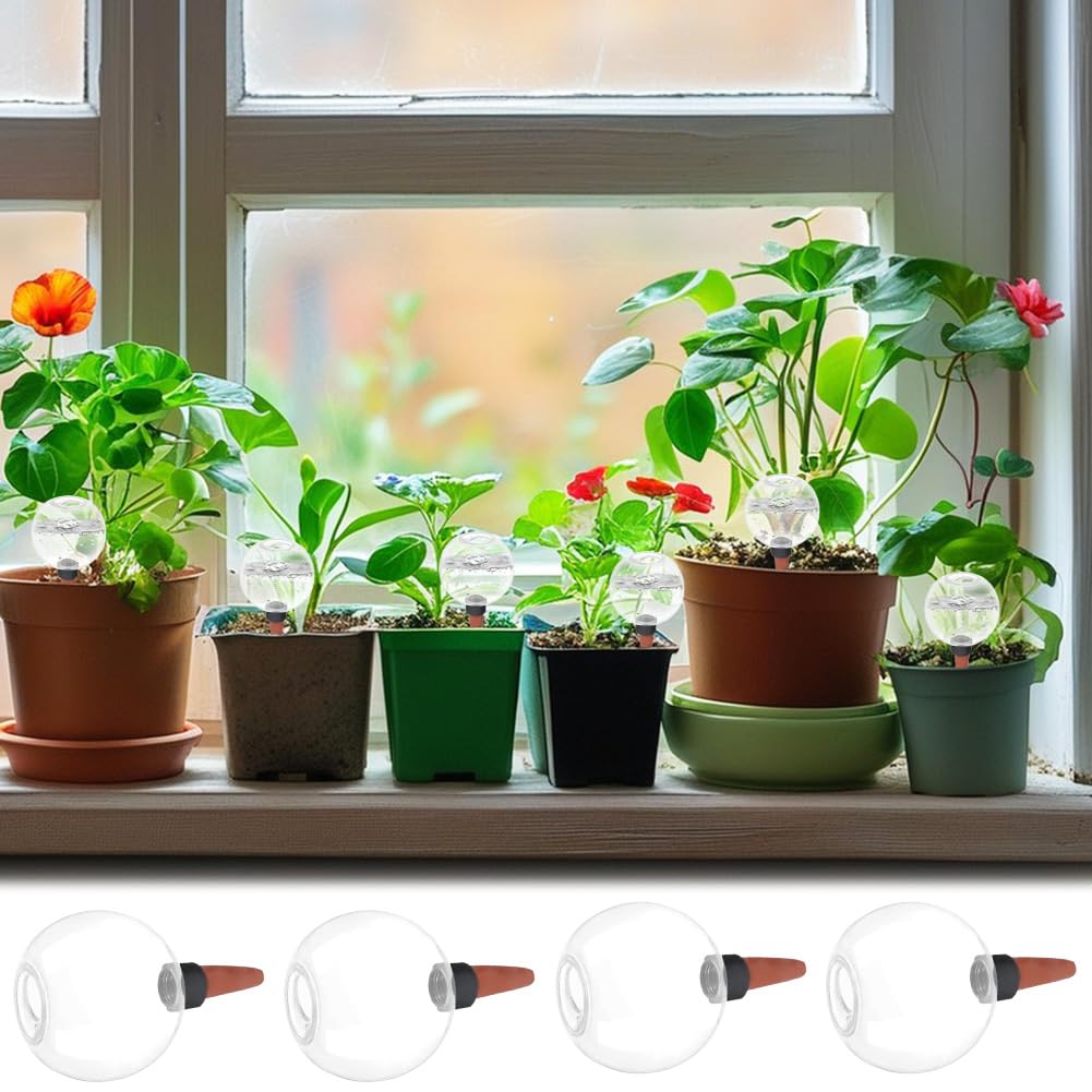 Lot de 2 boules d'irrigation, grande capacité, 500 ml, pour arrosage automatique des plantes, bulbes d'irrigation transparents pour la chambre, le balcon et les plantes de jardin