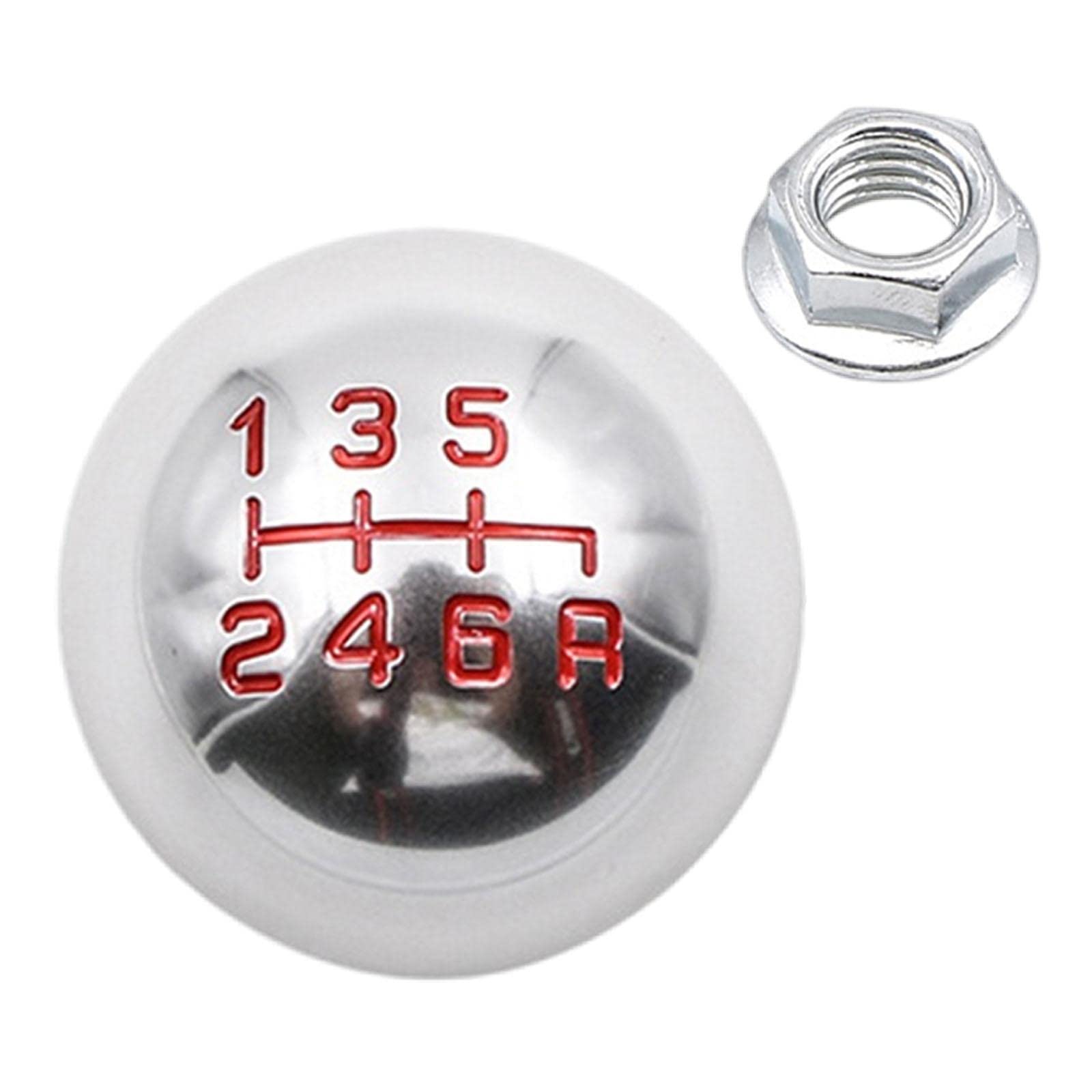 Round Gear Stick Shift Knob M10 x 1.5 for Honda Civic Type R 6 Speed Silver|Home & Garden-image-3