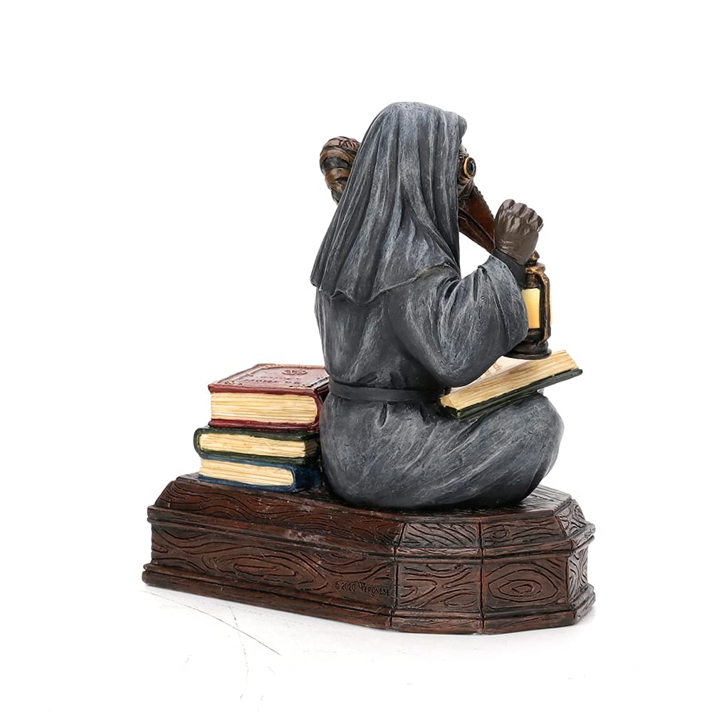 Veronese Design 5 1/8 cala Mortician Apothecarius Steampunk Plague Doctor Żywica Rzeźba Ręcznie Malowana Figurka