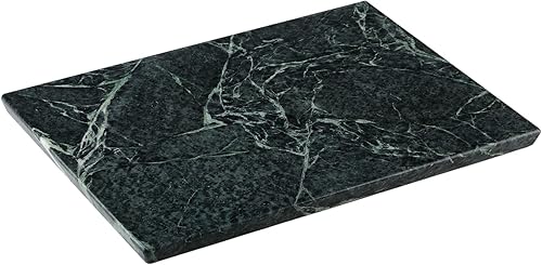 Koville Tabla de cortar de mármol indio de lujo para cocina, losa de mármol grande hecha a mano de 16 x 12 pulgadas para queso, embutidos, tabla de