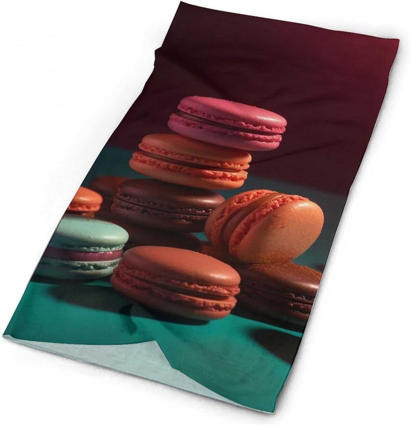 Several Macarons Winter Neck Gaiter Windproof Face Cover Scarf Stylish Warmer Bandana Cloth Soft Face Mask for Men Women Sun Cooling Scarf for Skiing Hiking Cycling