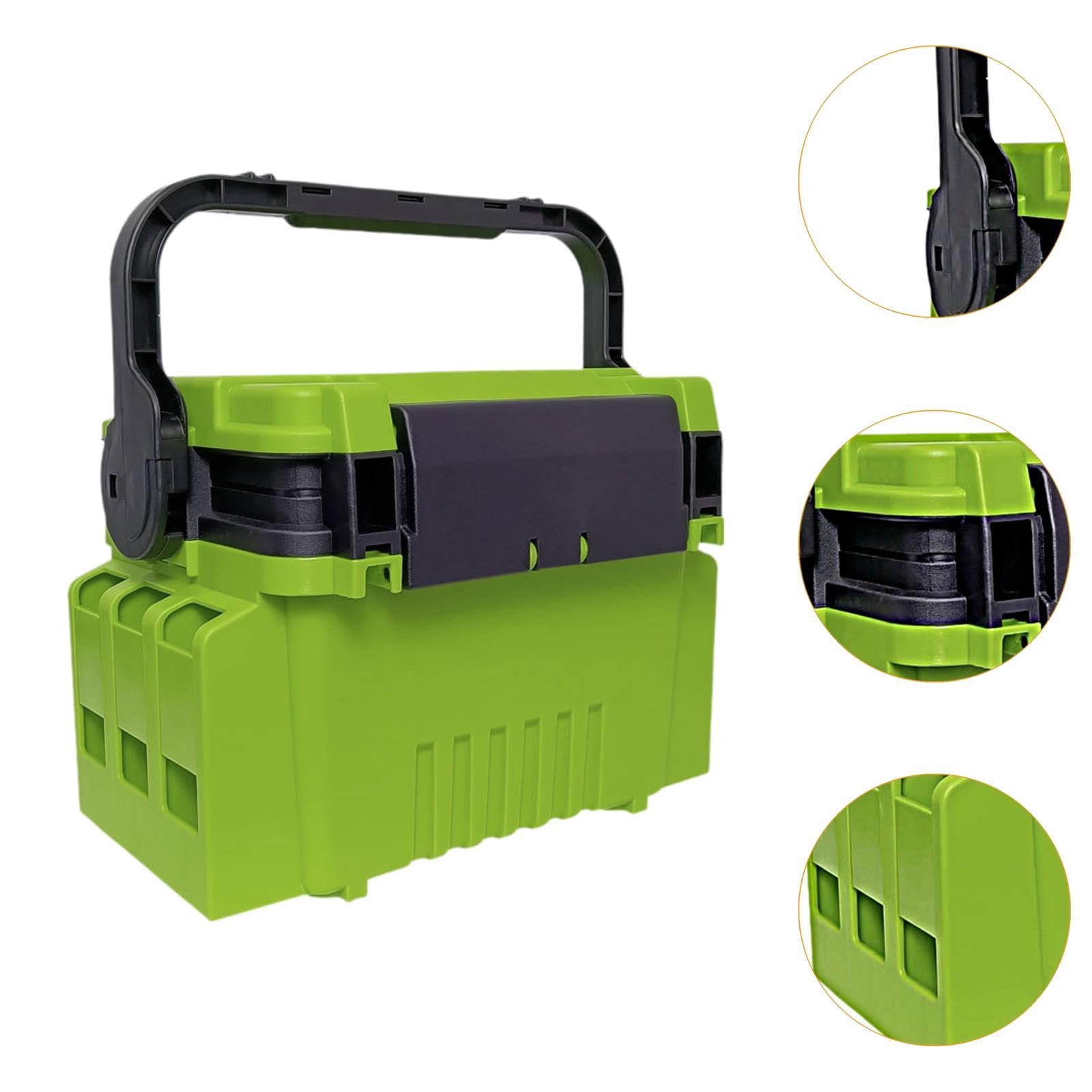 B Baosity Caja de Aparejos de Pesca, Accesorios para Herramientas de Pesca, Organizador Portátil para Exteriores, Estuche Rígido, Portador de Aparejos de Doble