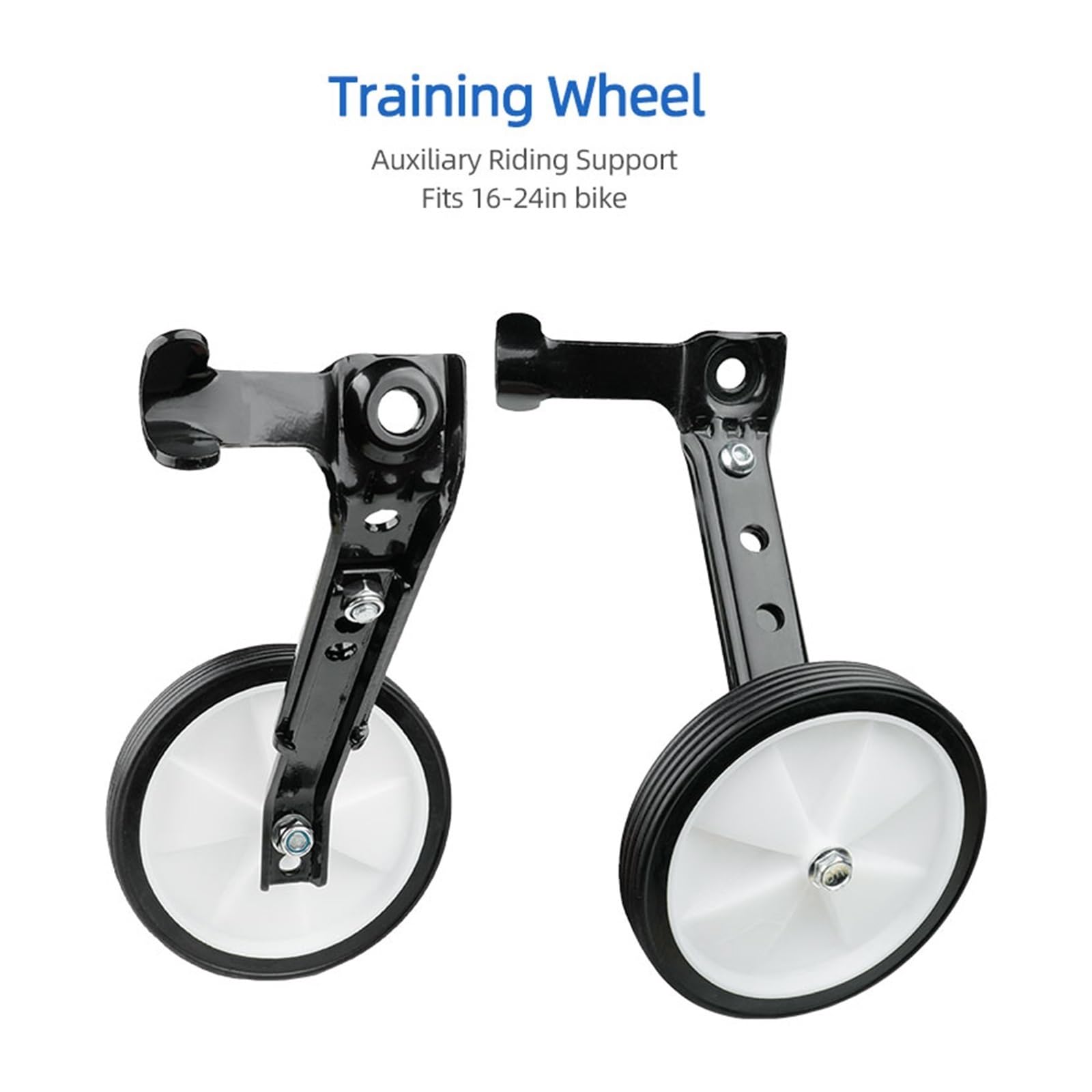 Rotelle Per Bici Bambini 1 paio di ruote da addestramento for bici da bambino regolabili Bilanciatore di supporto ausiliario for impieghi gravosi 16-24 pollici Apprendimento del ciclismo in bicicletta