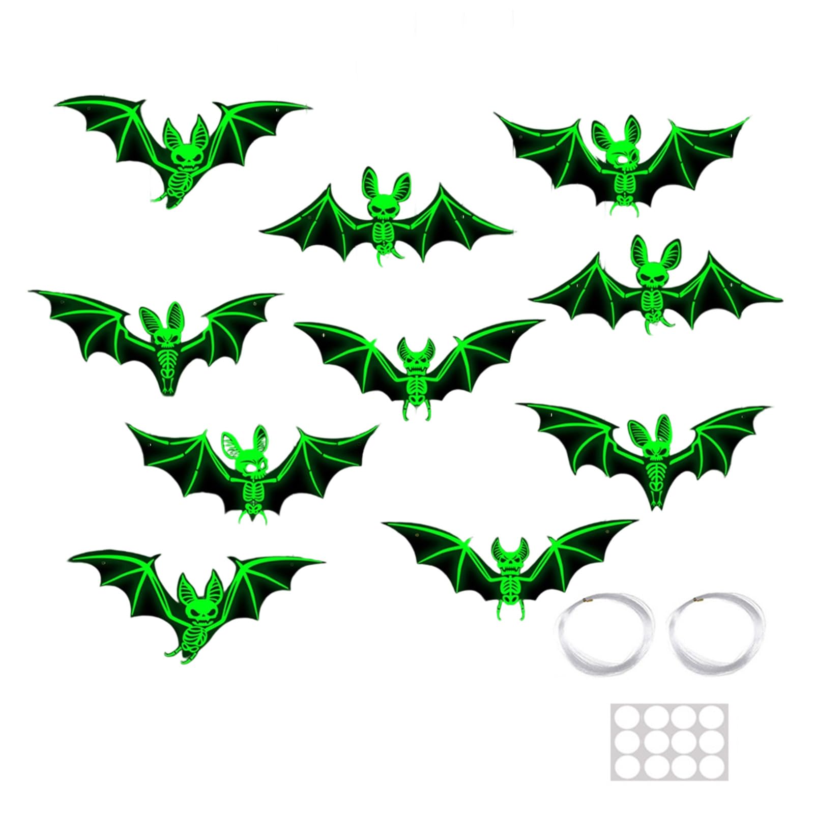 Obscured Bat Decoration Festival Suspended Decoration PVC Substance for Inside Party Deck Bat Festival Decorations Flame Retardant the Dark