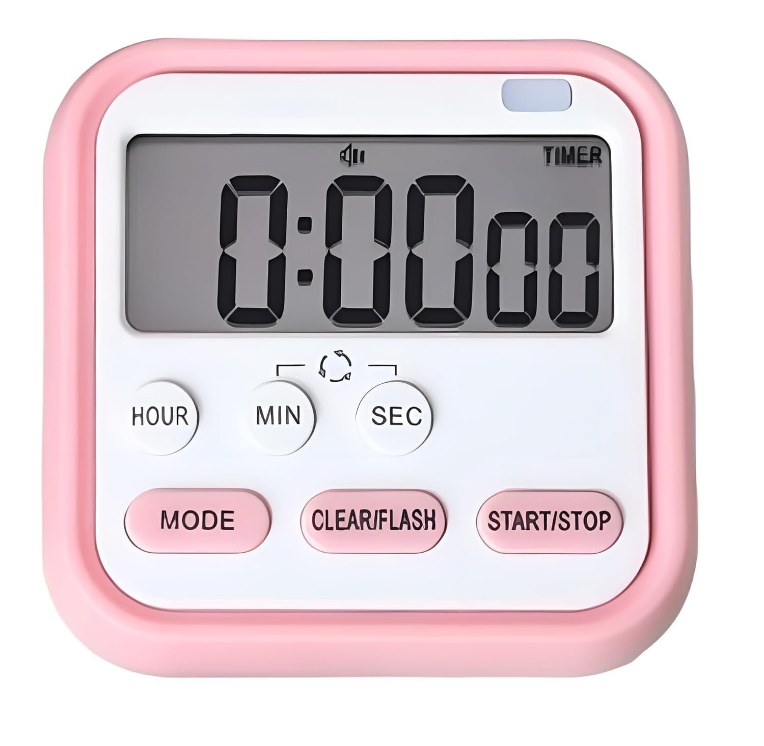 Eripeli Digital Kitchen Timer with Stopwatch Function – Large Display Countdown Timer with Loud Alarm, Magnetic Backing & Stand, Round Design for Cooking, Study, Work (Pink)-image-19