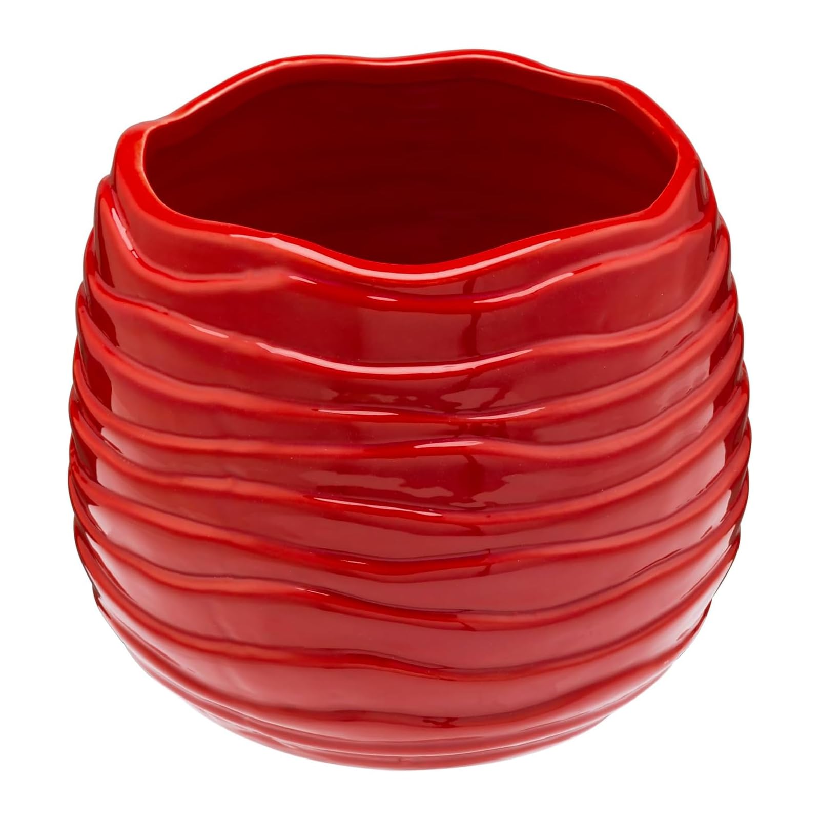 MyGift Wavy Red Pot