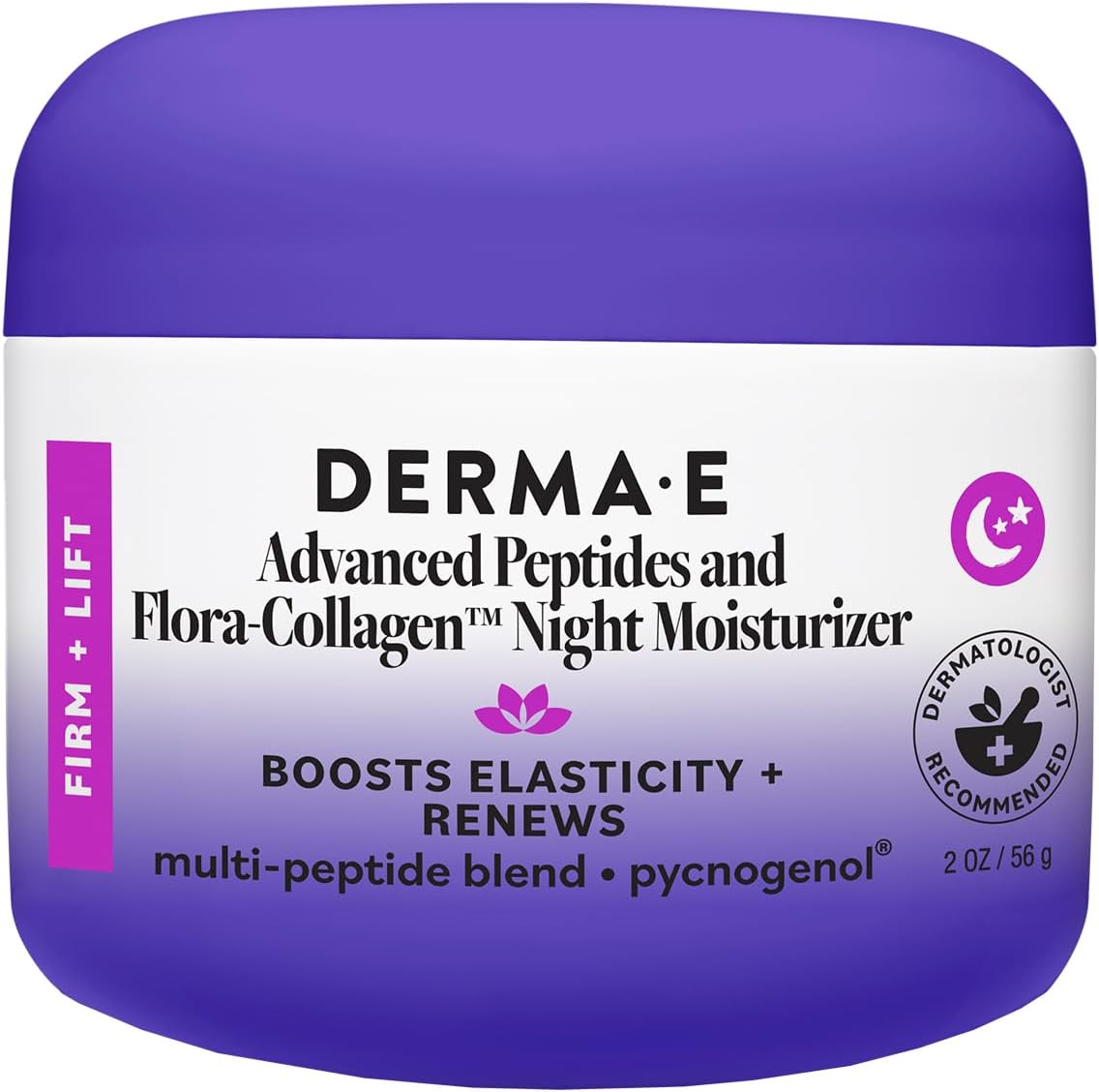 Derma-E Advanced Peptides and Flora-Collagen Night Moisturizer Unisex Moisturizer 2 oz