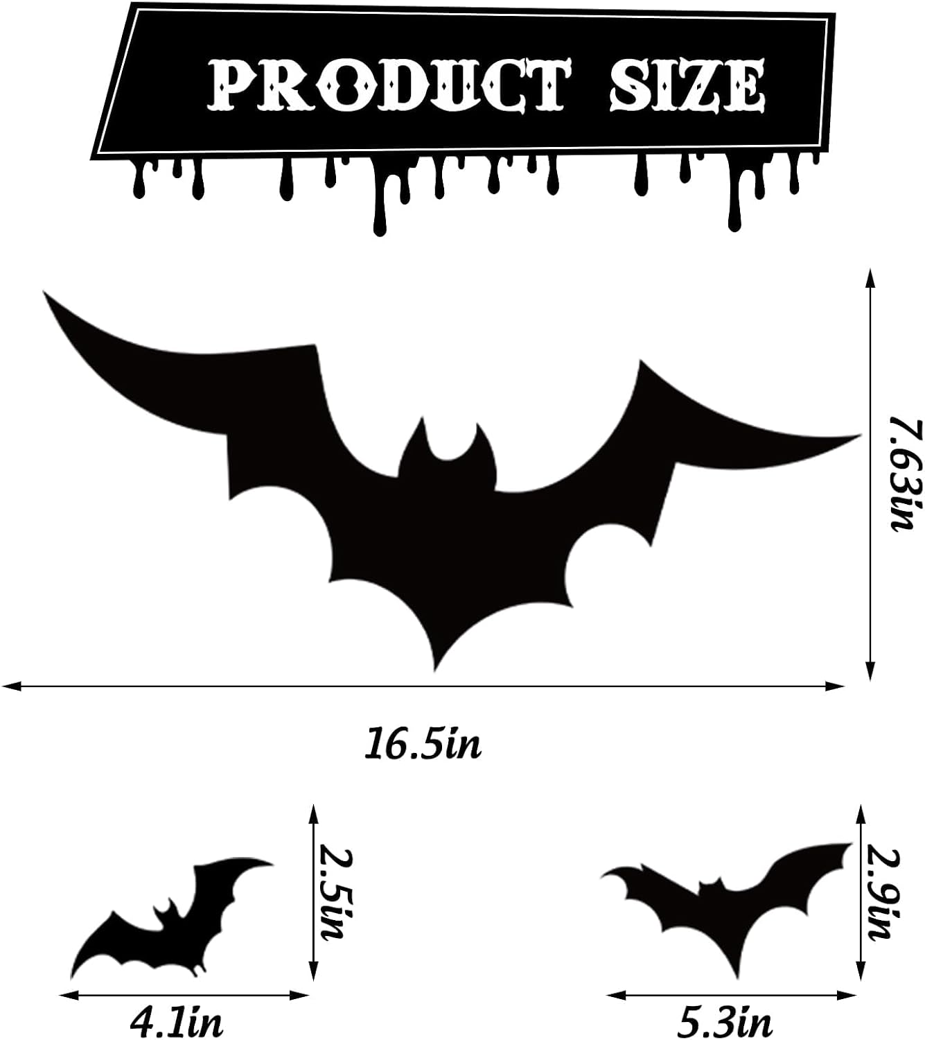 JarThenaAMCS 24Pcs Halloween Garage Decoration Magnet Stickers Black Bat Refrigerator Decals for Home Party Room Garage Door Car image 2