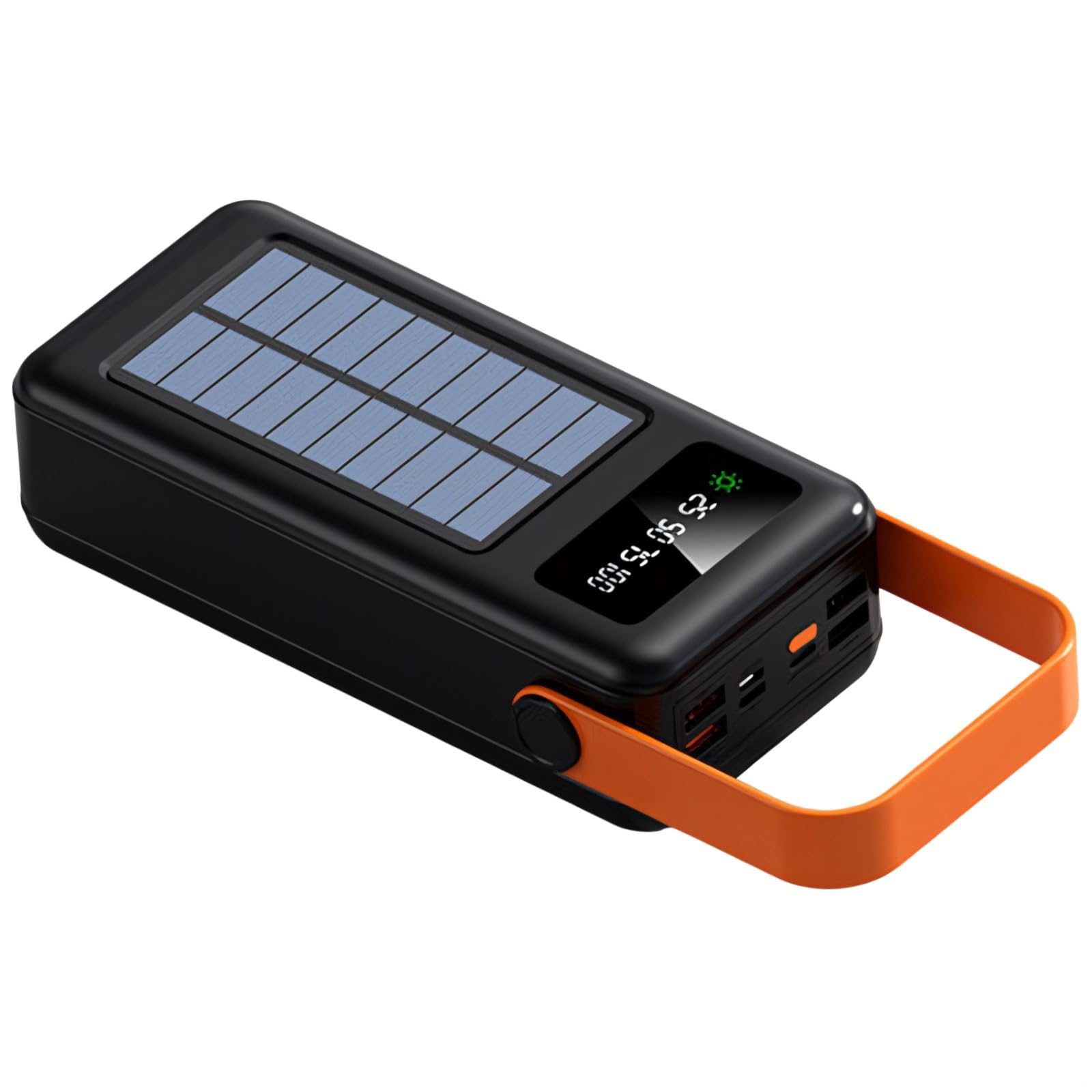 Przenośny powerbank solarny 60000 mAh ze światłem LED, wbudowany kabel, wiele portów USB dla wydajnego ładowania zewnętrznego