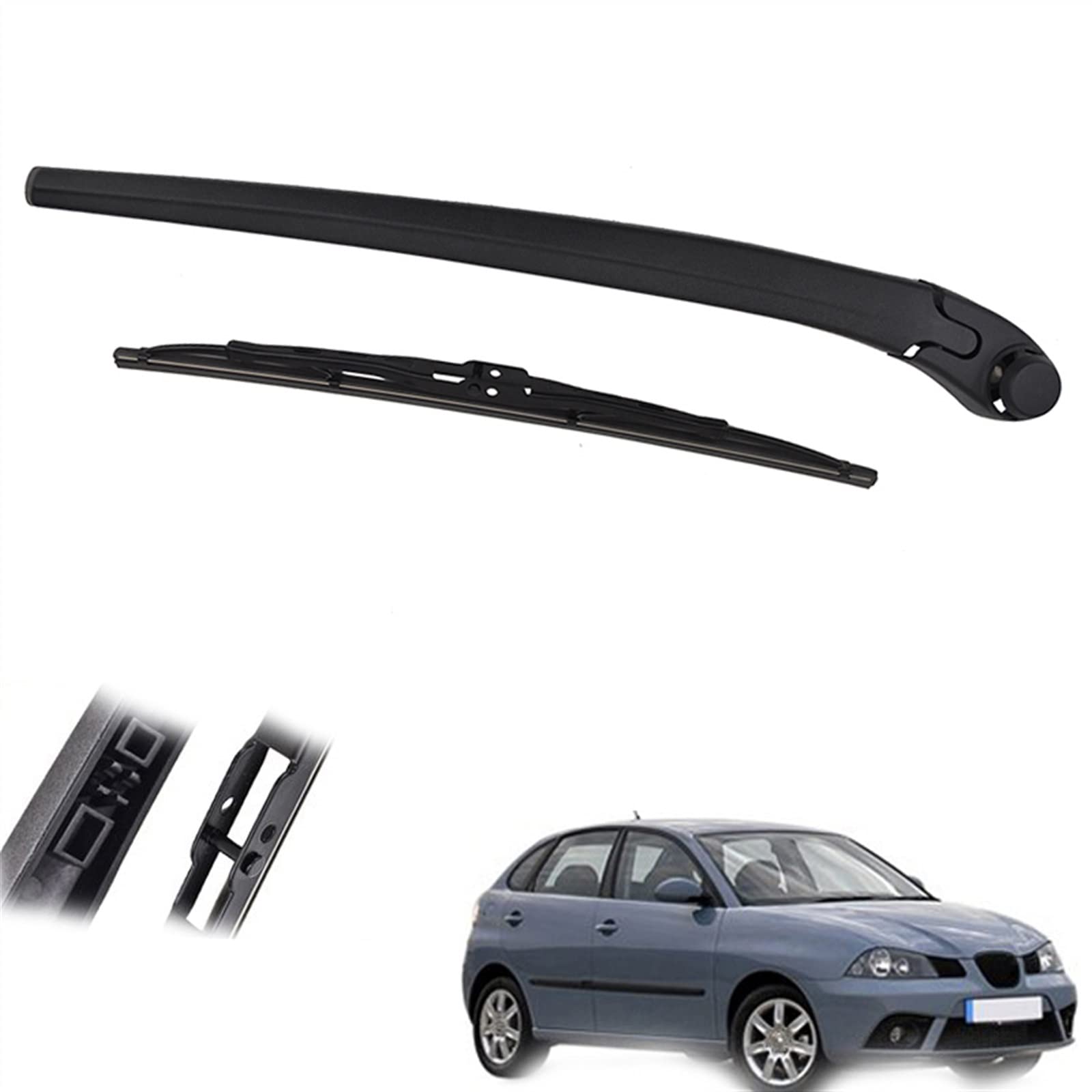 14 "Spazzola del Tergicristallo Posteriore E Braccio Set Kit per Seat per Ibiza 2002 2003 2004 2005 2006 2007 2008 2009 2010 2011 2012 Portellone Parabrezza Finestra