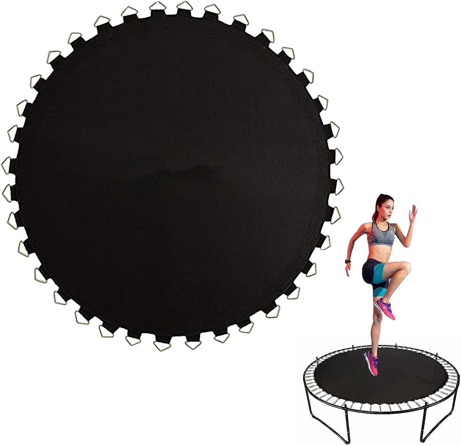 LXUKYG Trampoline Jumping Mats with V-Hooks,Compatible with Round Frames,Replacement Jumping Mat for Round Trampoline Accessories