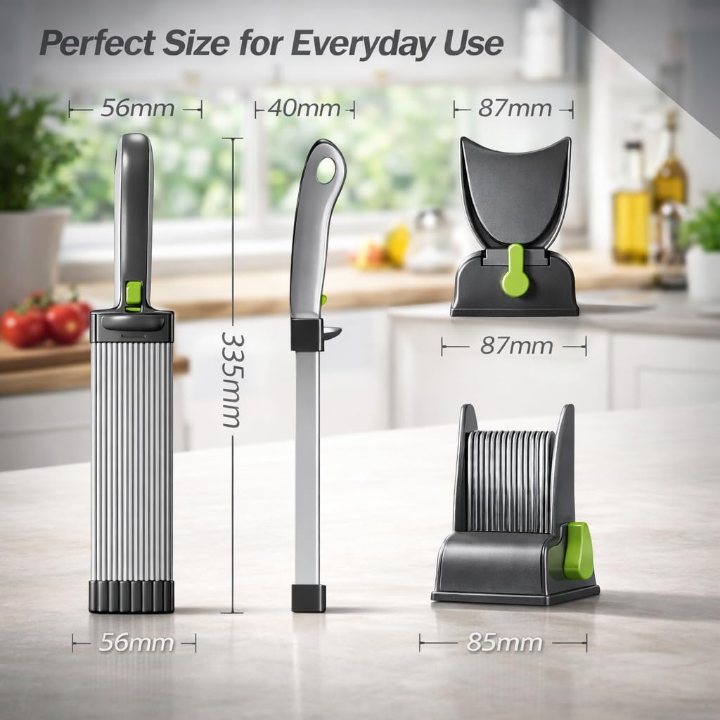 Manual Fresh Meat Slicer Stainless Steel – Adjustable Thickness Meat Cutter for Beef, Lamb, Chicken & Fish – Multi-Blade Food Slicer for Jerky, BBQ & Hot Pot – Easy Clean Kitchen Meat Cutting Tool