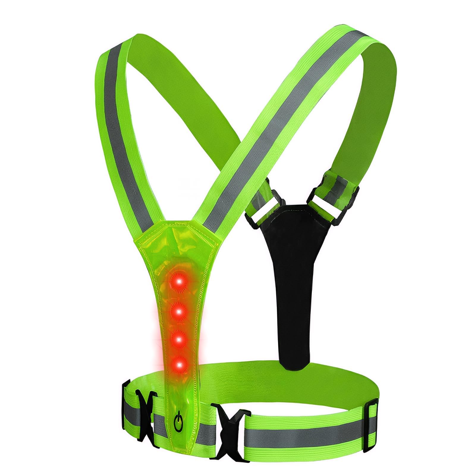Runners LED Reflective Vest Running Gear, 3 Lighting Modes 360° High Visibility Safety Vest, IPX5 Waterproof Lightweight Running Lights, Marathon Gifts Adjustable Hi Vis Vest for Night Dog Jogging