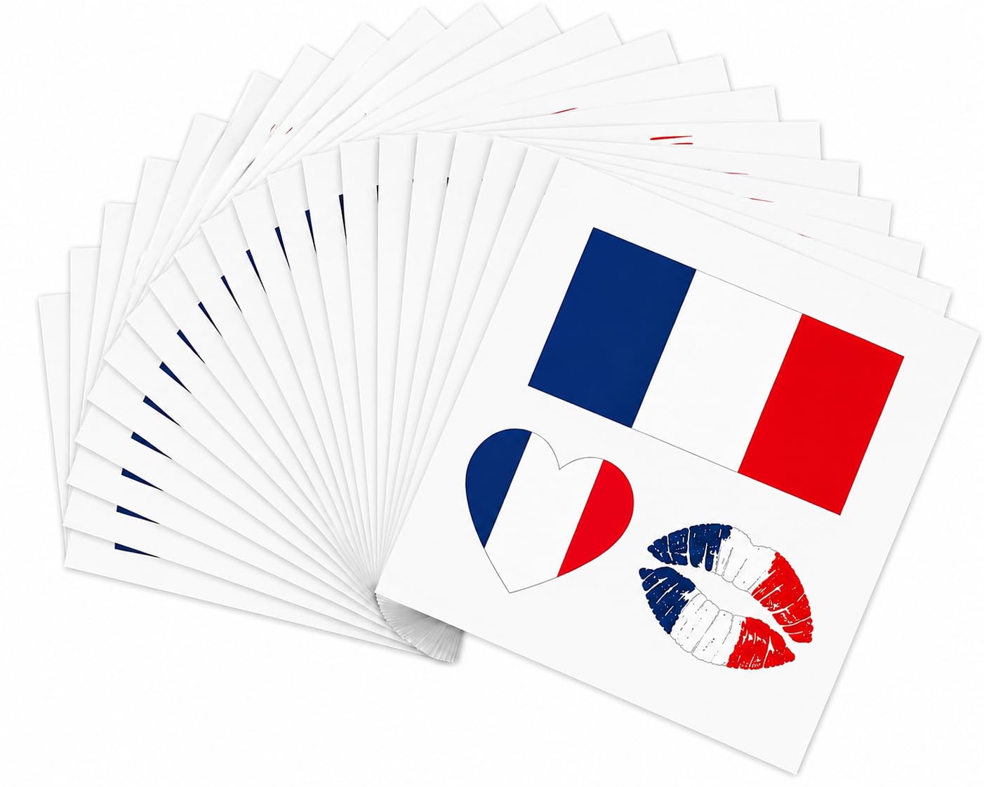 Tatouages temporaires France – lot de 20 feuilles