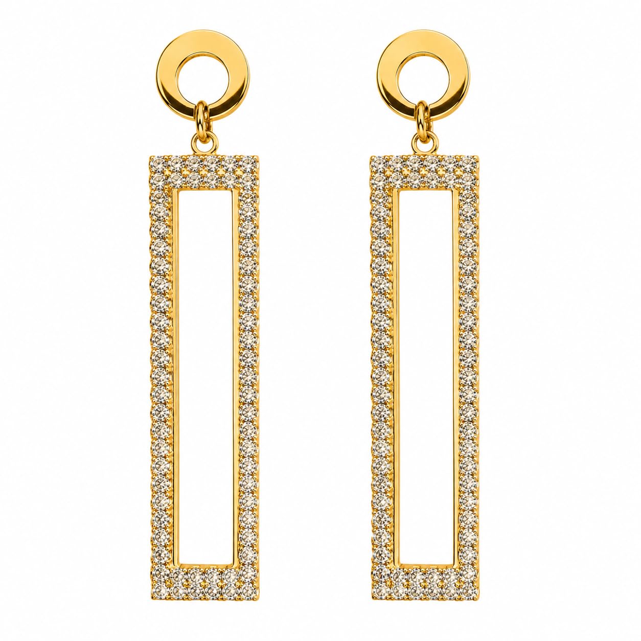 Crystal Drop Earrings for Women | Long Dangle Design