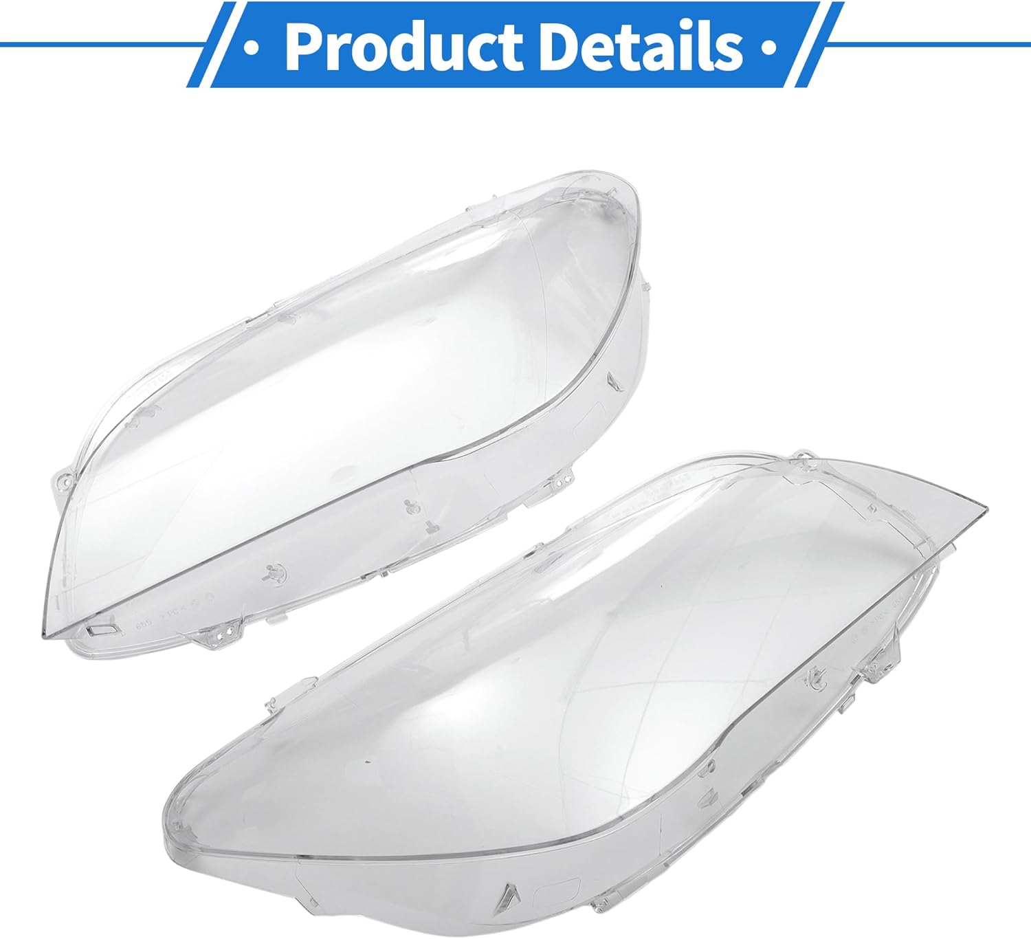1 Pair Headlight Lens Cover for BMW 740i 2011-2012 Durable PC Clear Front Left Right Headlight Headlamp Lense Clear Lens Cover