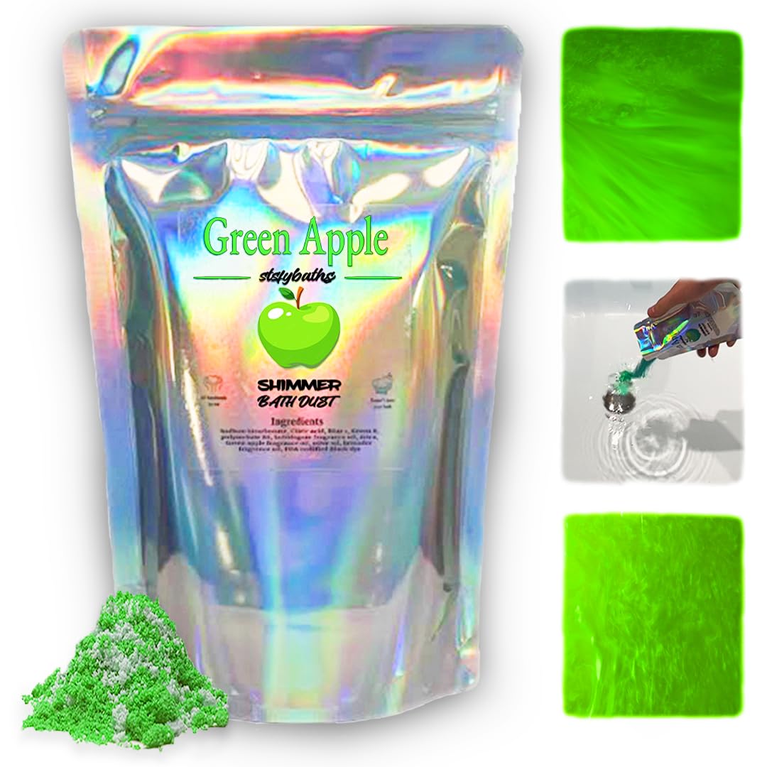 Stsfybaths Black Cherry Shimmer Bath Bomb in A Bag - Handmade Scented Bath Bombs for Women,Kids and Men - Bulk Bathbomb Fizzies Perfect for Boys and Girls All Ages (Small, Black): Green 11.64 Ounce (Pack of 1)