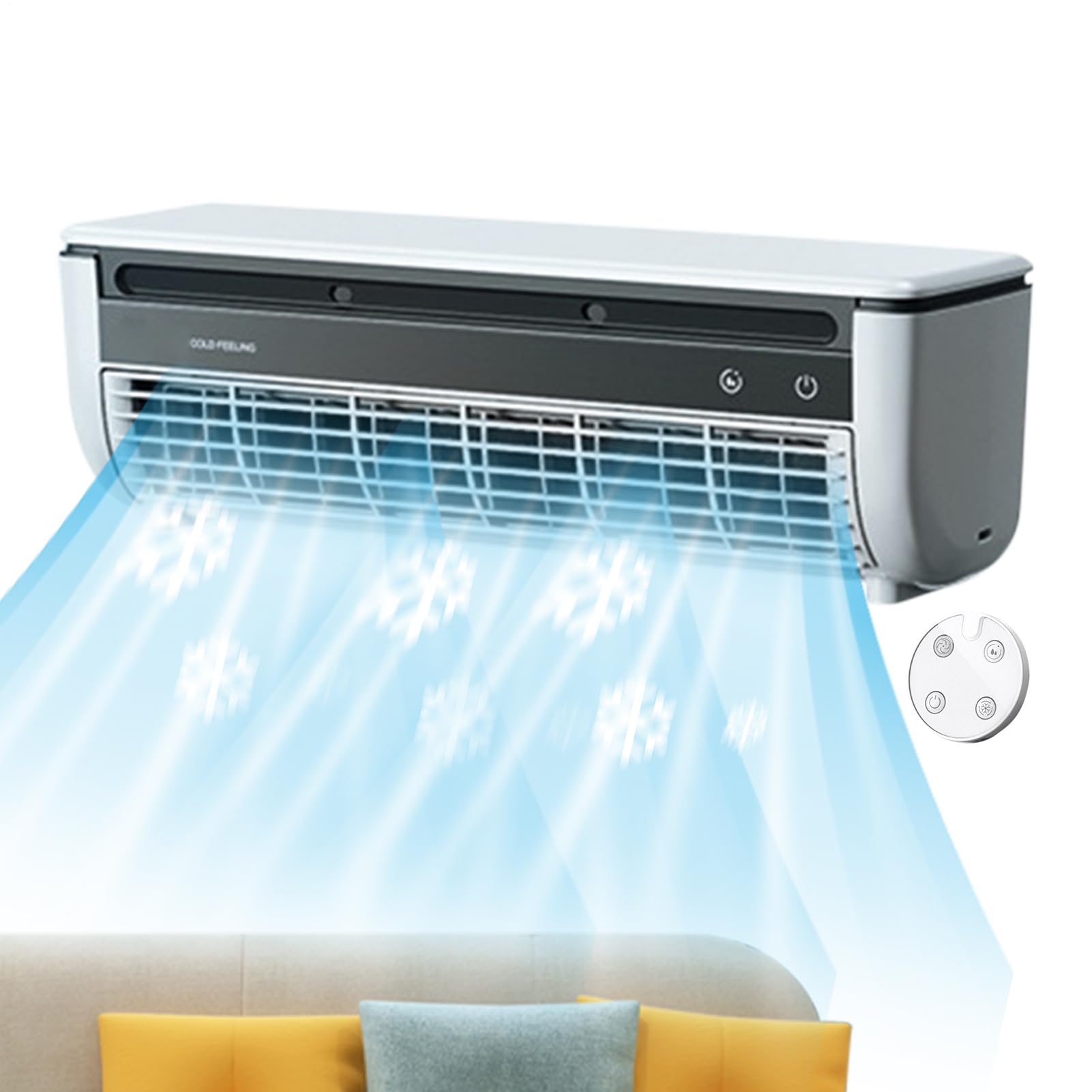Ventilateur portable, refroidisseur de chargement sans fil, brise réglable, appareil de refroidissement personnel compact pour maison, cuisine, dortoir, voyage, camping-car, gym, camping