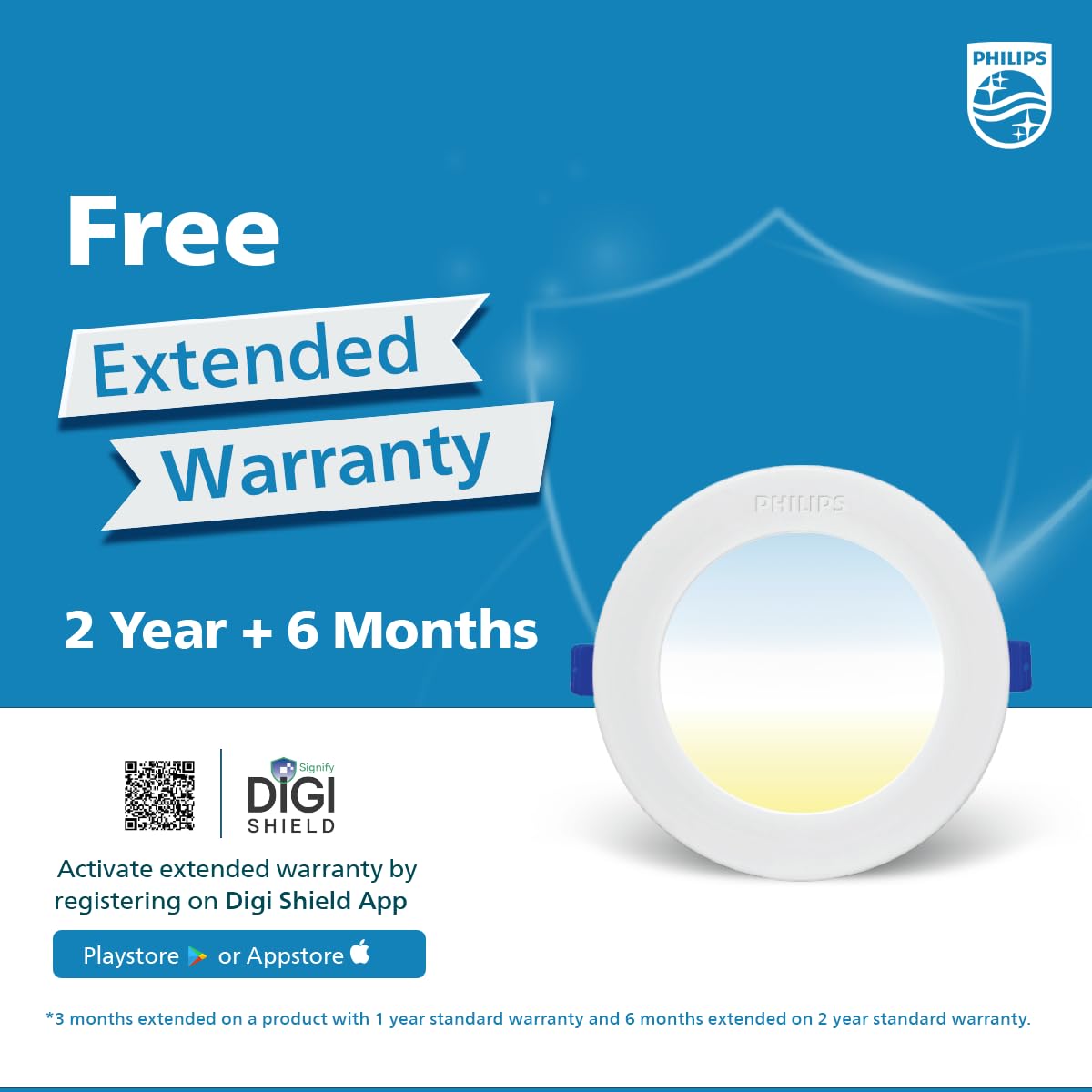 Philips 9W AstraGlow LED Downlights - 6 Pack -6 Philips 9W AstraGlow LED Downlights - 6 Pack -6