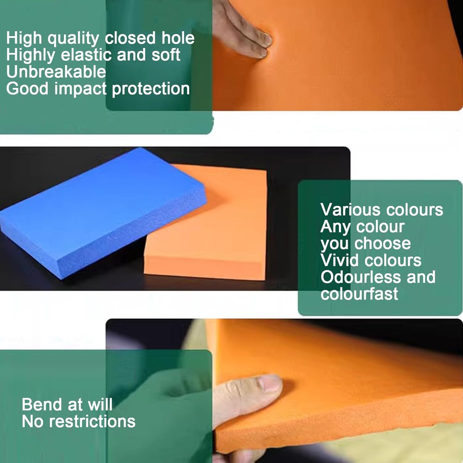 Mousse Protection Garage, Protecteur de Goujon en Mousse Auto-adhésif pour entrepôt, Protection de Bord intérieure de Garage découpable, épaisseur 1/2/3 cm (Vert-2 cm, 800 cm)