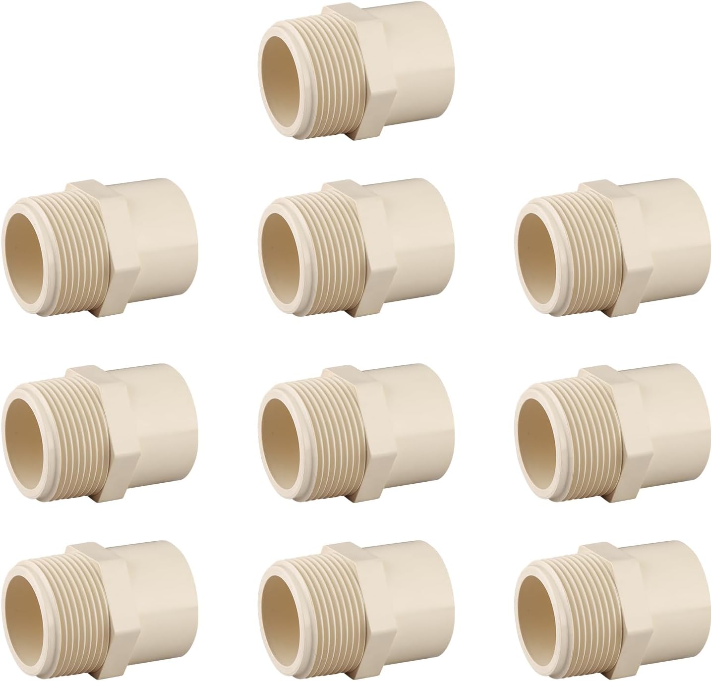3/4" CTS CPVC Male Adapter Threaded Adaptor Coupling(MIPT x Socket) Beige (3/4 in.)