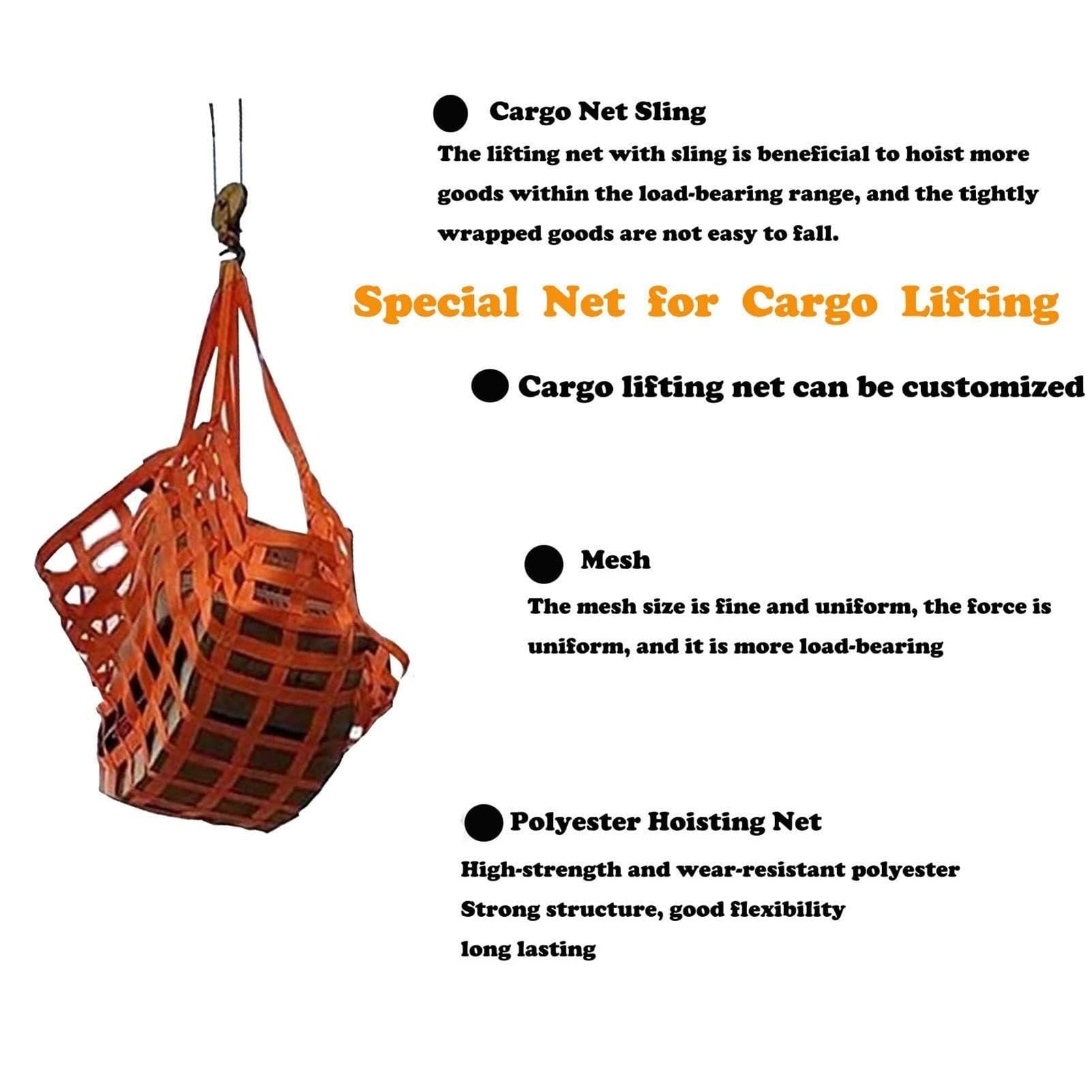 Lasthebe-Netz, Bungee-Frachtnetz, for Hafen(3 X 3M/Mesh 15cm/Load 2.5t)