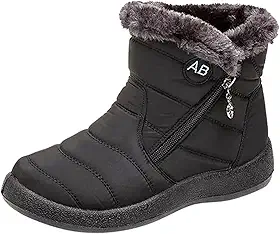 Botas Femininas De Neve Inverno Impermeável, grossas e quentes, pelúcia quente calçados casuais sapatos impermeáveis ​​ultraleves