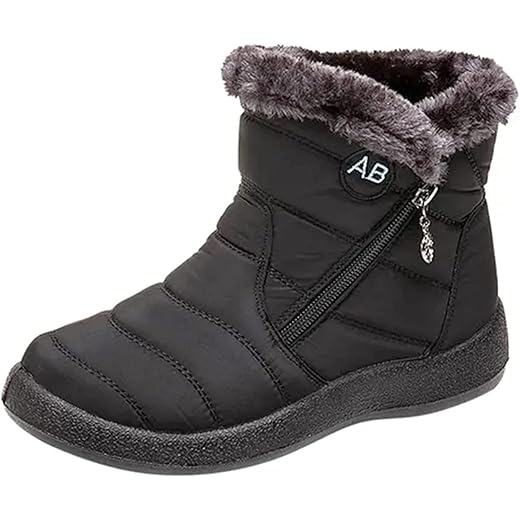 JMSUN Botas Femininas De Neve Inverno Impermeável, grossas e quentes, pelúcia quente calçados casuais sapatos impermeáveis ​​ultraleves