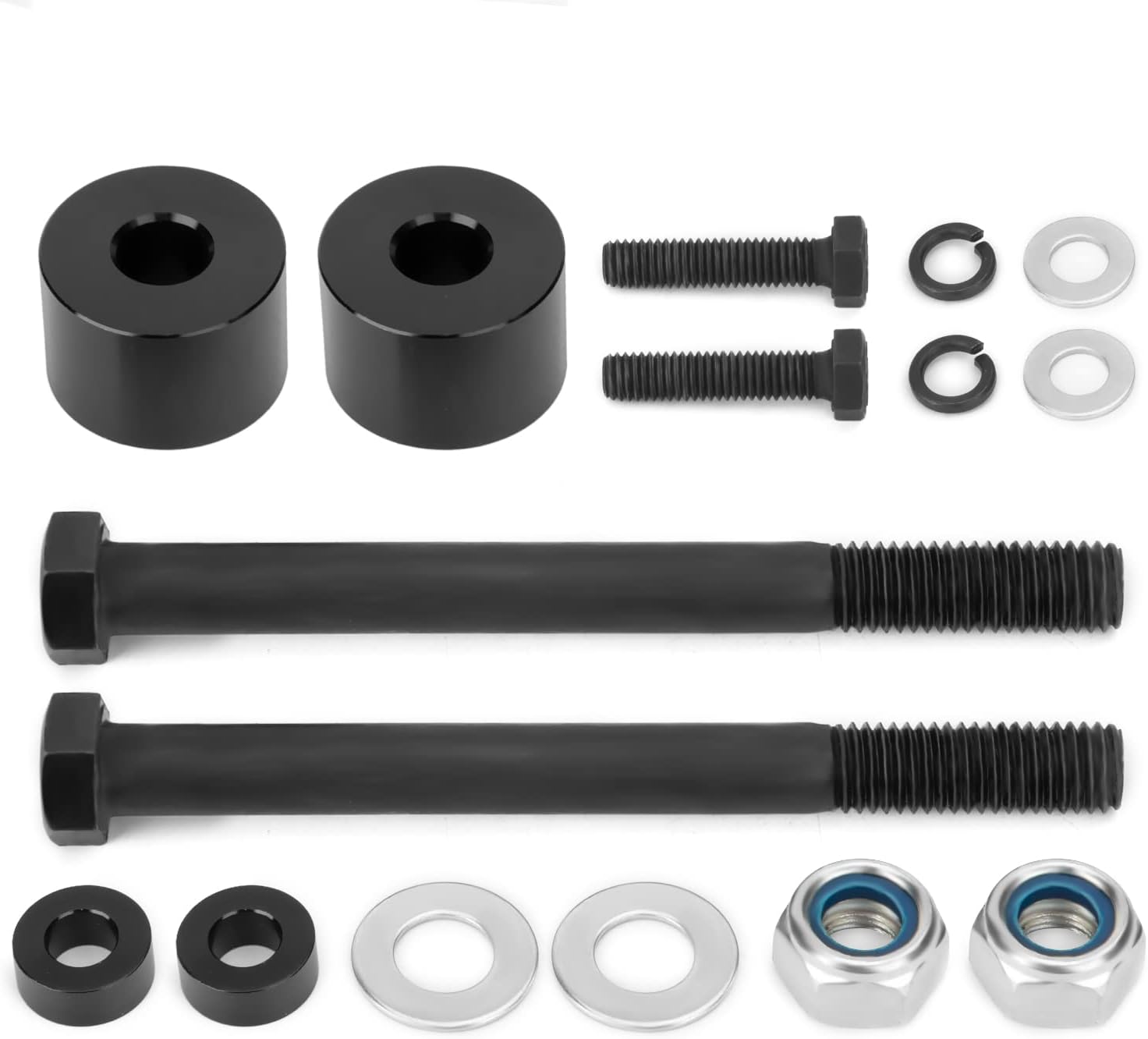 Dynofit Differential Drop Kit for 2005-2022 Tacoma 4WD, 2003-2019 4Runner, CNC Machined T6 Aircraft Billet Aluminum Diff Drop with Skid Plate Alignment Spacer Fit 2005-2015 Fj Cruiser 4X4 (Black)