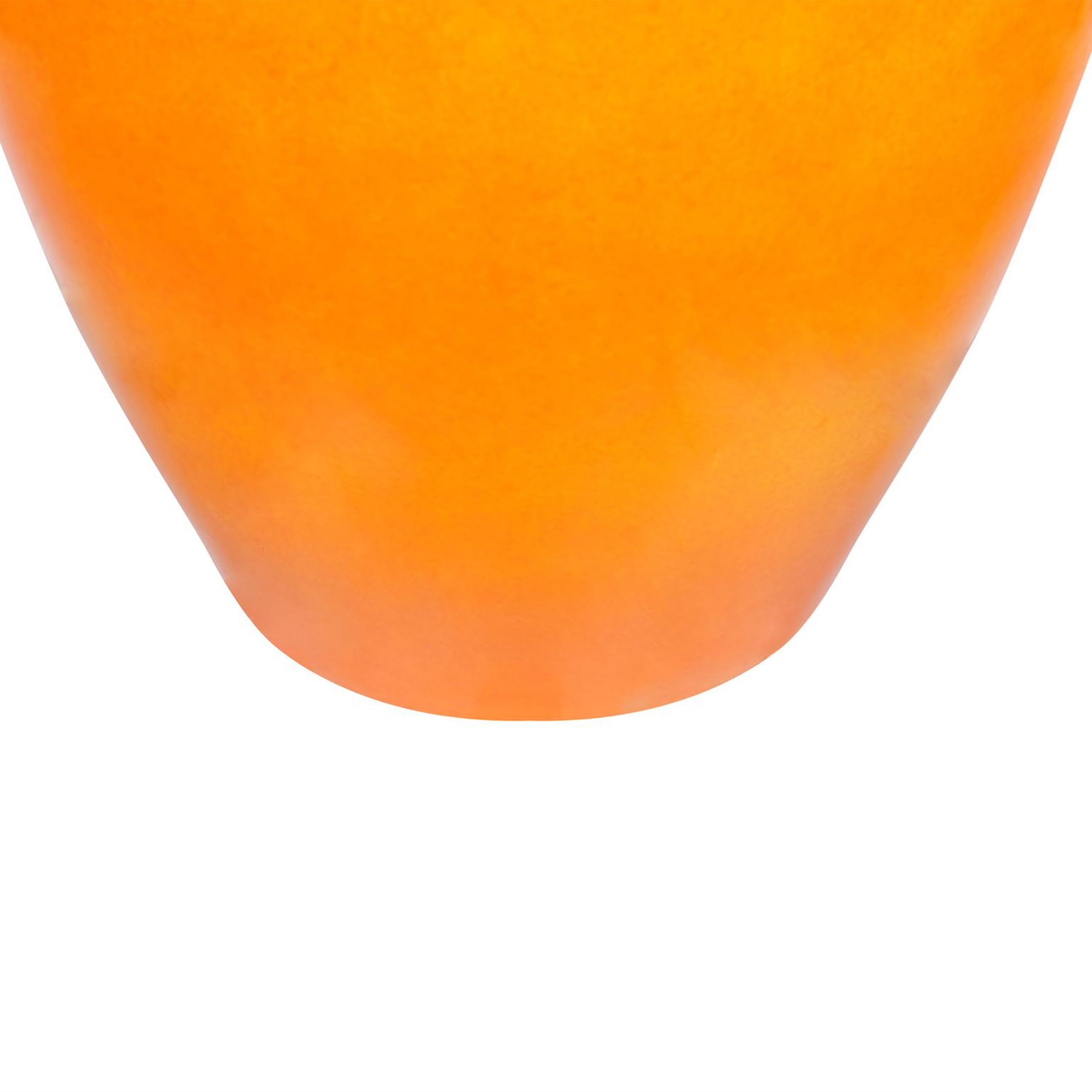 Runde Blumenvase Terrakotta handgefertigt orange 37 cm bauchig Modern Terrasa