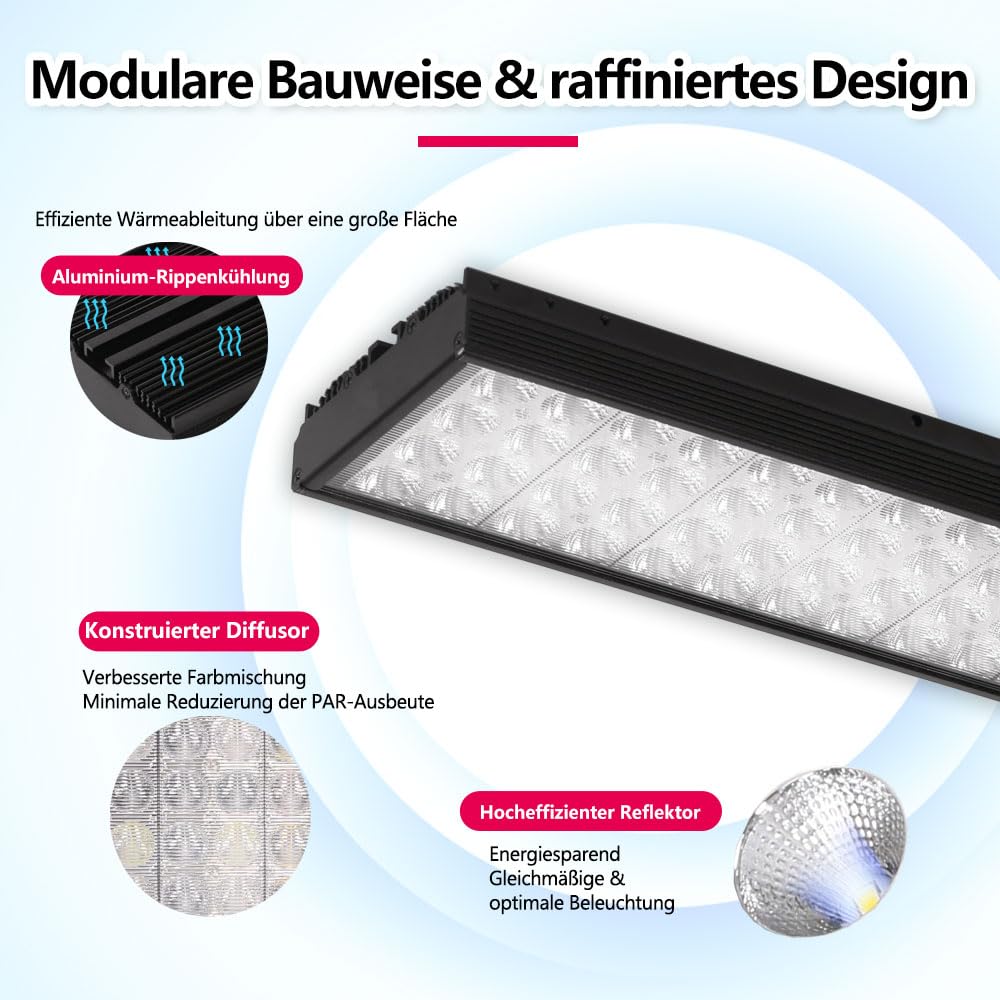 PopBloom Hertz54 intelligente App-Steuerung LED-Aquarienbeleuchtung led meerwasser Aquarium Beleuchtung Licht Meerwasser aquarium lampe für 120cm 4ft 48inch (120W, für 110-150cm)