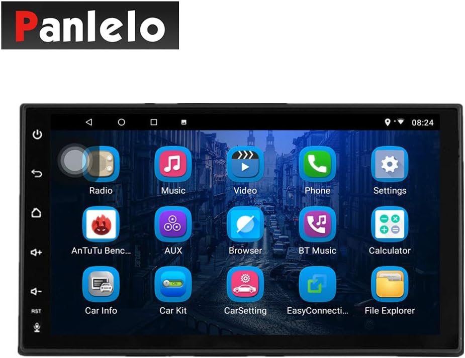 Panlelo S4 MAX Android 8.1 Car Stereo Octa Core 4GB RAM 32GB ROM GPS Navigation AM FM RDS Auto Radio 2 Din 7 Inch 1080P Video BT SWC