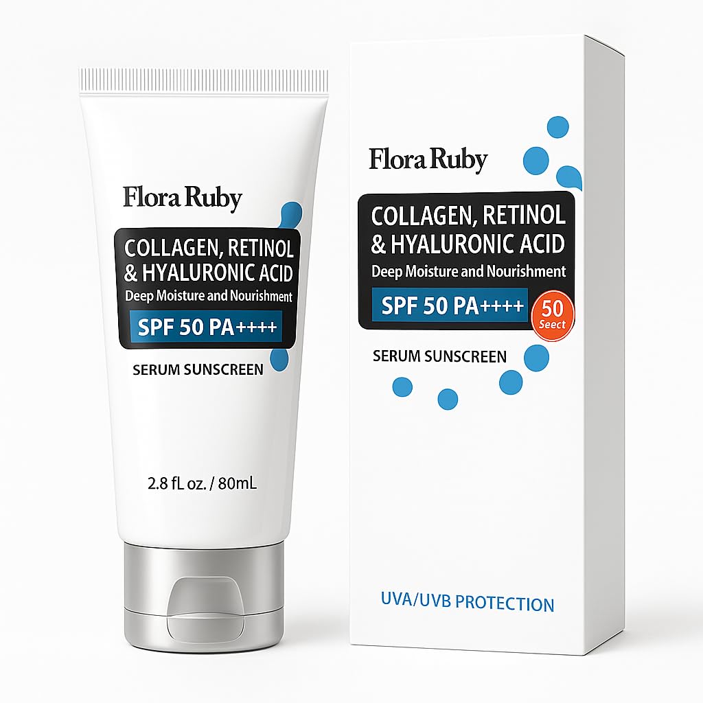 Flora Ruby Collagen, Retinol & Hyaluronic Acid SPF 50 PA Sunscreen
