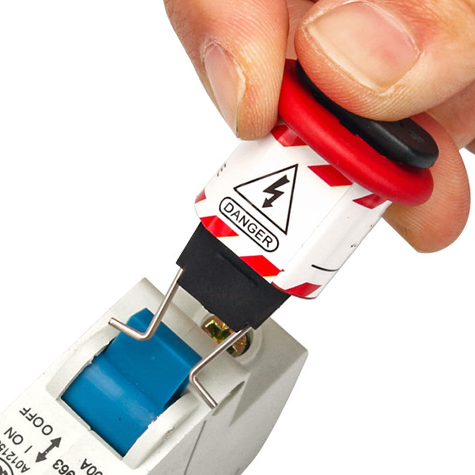 Miniature Circuit Breaker Lockout, Pin Out Standard Miniature Breaker Lock for Electrical Lockout, Power Isolation, Easy Installation, Industrial Grade