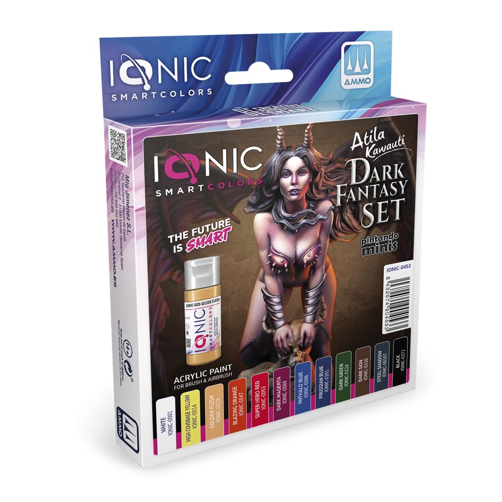 IONIC Dark Fantasy Set mit ätherischen Farben, vielseitiges Set mit einer Auswahl von 12 Flaschen mit je 20 ml Farben aus dem Sortiment | Vielseitiges Set mit einer Auswahl von 12 Flaschen mit je 20 ml Farben aus dem Sortiment