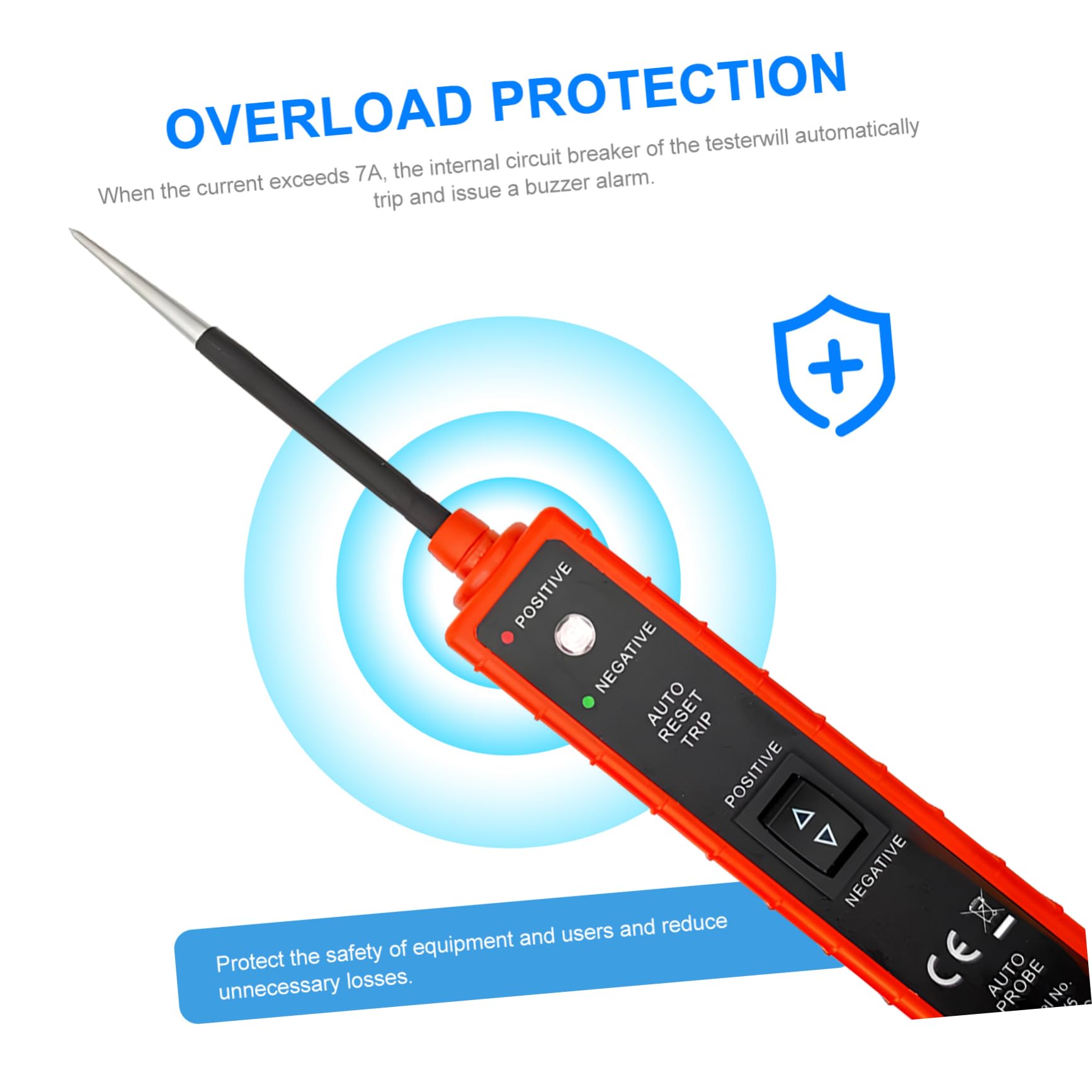 Tester Circuito Auto Em285 Zk-103 in Plastica e Metallo | Dc 6-24v, Rilevazione di Cortocircuiti e Circuiti Aperti, Strumento per Meccanici Esperti e Fai da Te