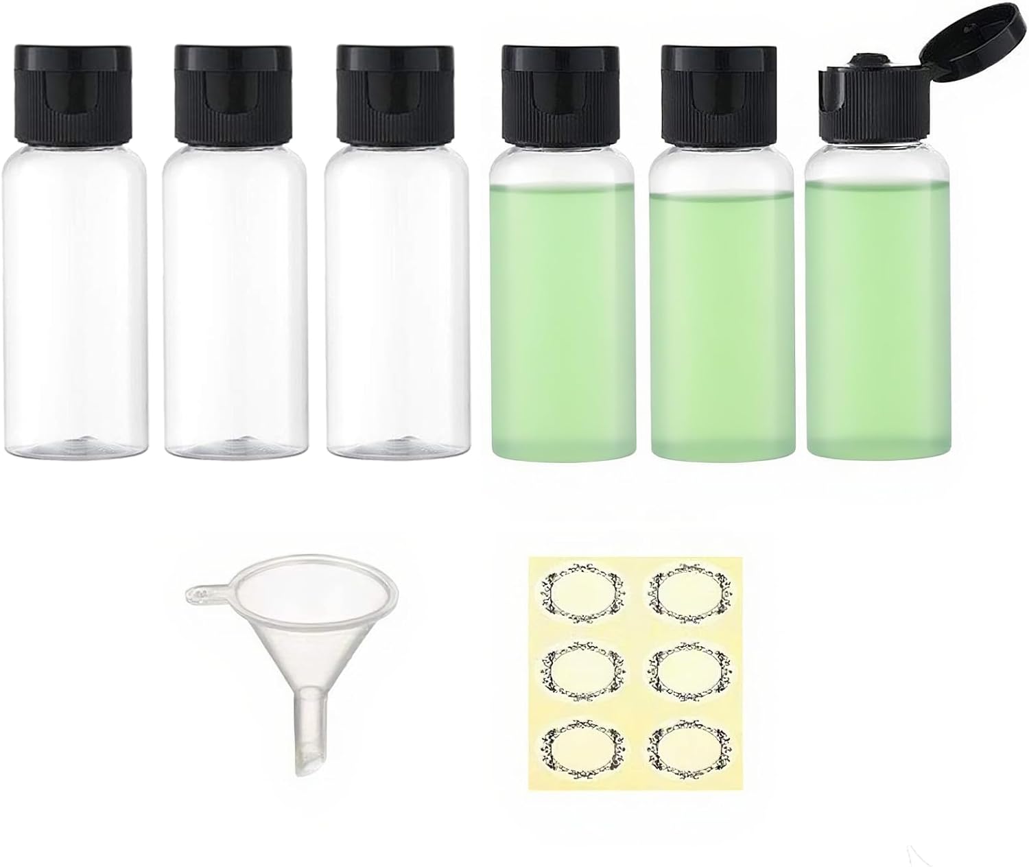6PCS 50ML Plastic Travel Bottles...
