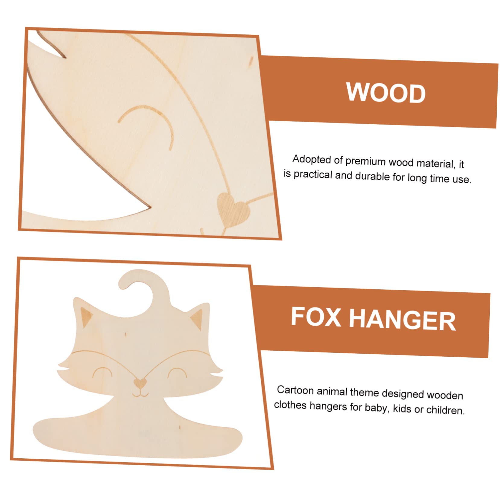 10piezas Percha de Animal Silvestre Perchas de Madera para Ropa Dibujos Animados Habitacion de Bebes Armario