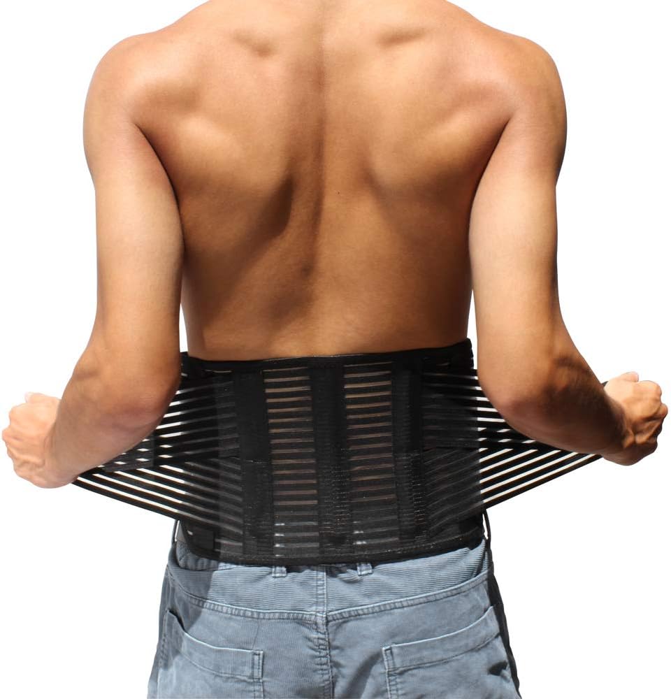PYKES PEAK Lumbar Back Belt Brace for Support & Lower Back Pain Relief - 3 Sizes