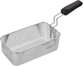 Kosz Do Smażenia Komercyjny Kosz Do Smażenia Ze Stali Nierdzewnej Prostokątny Kosz Na Frytki Siatkowy Kosz Z Uchwytem Przeciw Poparzeniom Filtr Do Smażonej Żywności Frytownica Z Koszem