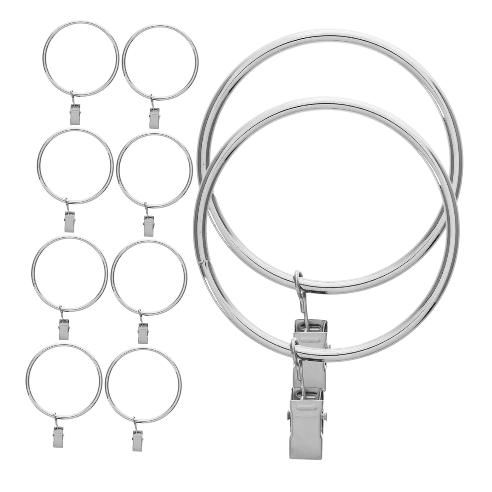 Alipis 10PCS Heavy Duty Curtain Clips with Rings Durable Sleek Roman Design for Versatile Use Inner for Home Decor