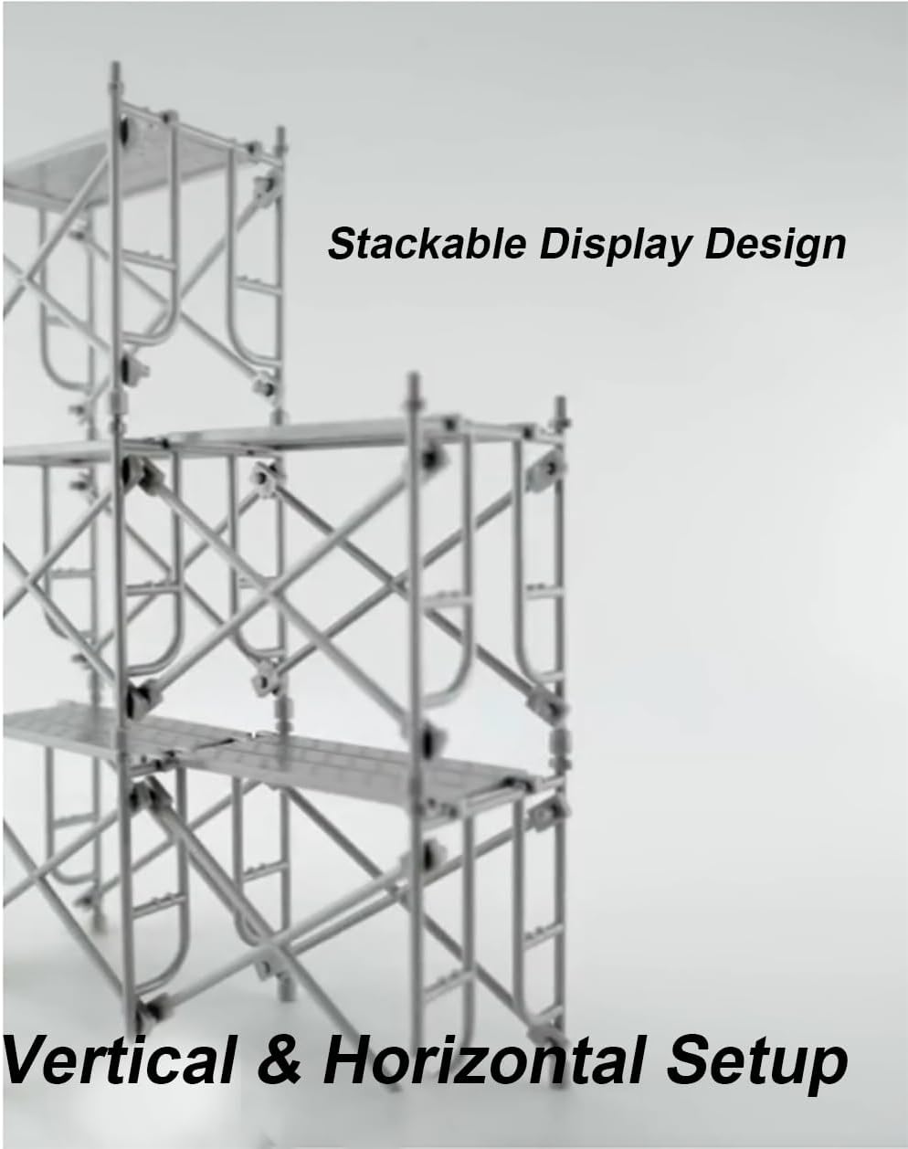 Japanese Miniature Scaffolding Platform, Scale Modular Connectable Construction Frame, Diorama Accessory, Plastic Scaffolding for Japanese Figure Display, Made in Japan