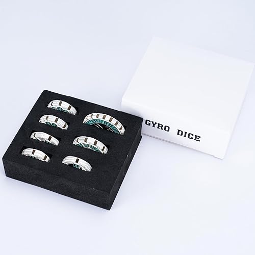 Miniatura 18 de DND - Juego de dados de metal para Dungeons and Dragons, dados de metal único DND, dados de poliedro D y D con caja para juegos de rol D20, D12