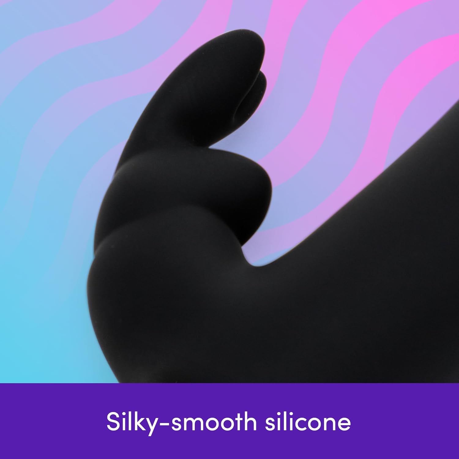 Lovehoney Frisky Rabbit Vibrator - 4 Inch Silicone Slimline G Spot Vibrator for Women - Beginner Friendly 10 Function Dual Stimulation Adult Sex Toy - Waterproof - Black