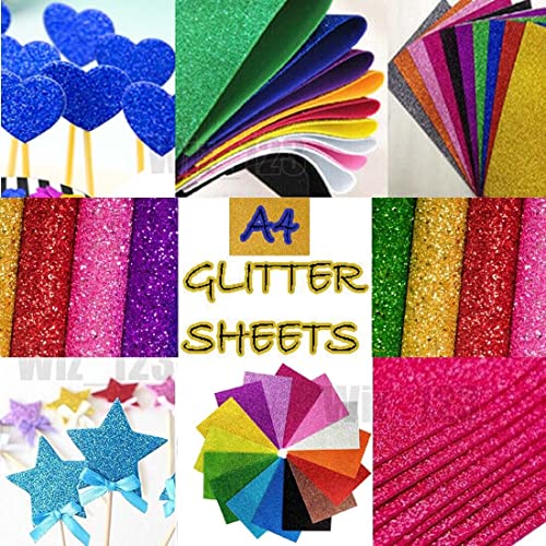 EliteKoopers 10 pcs Multi A4 Glitter Foam Sheets for Christmas Bows Arts, Crafts and Decoration, Multicolor, A4: 21X30cm - Image 4