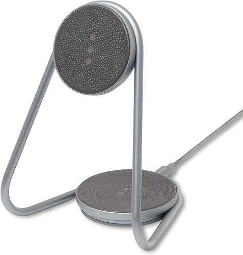 Courant Mag2 Classics - Soporte de carga inalámbrico de piel italiana, cargador multidispositivo 2 en 1, soporte magnético para iPhones MagSafe con