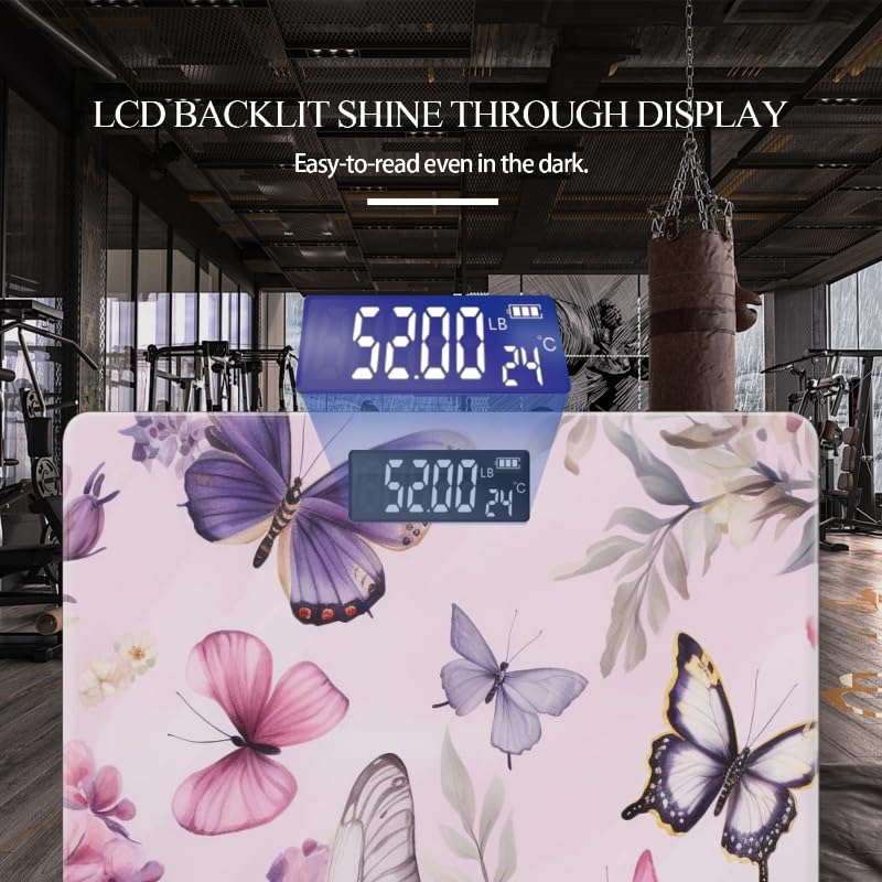 Báscula digital para baño con pantalla retroiluminada 400 lbs miniatura 3